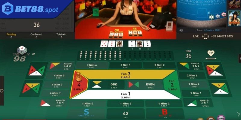 Fantan BET88 Hướng Dẫn Cách Chơi Chi Tiết Từ A – Z 2 Các kiểu cược trong Fantan BET88