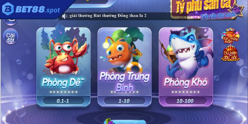 Ông Trùm Bắn Cá Bet88 - Trải Nghiệm Game Không Thể Bỏ Lỡ 3 Các tính năng độc đáo