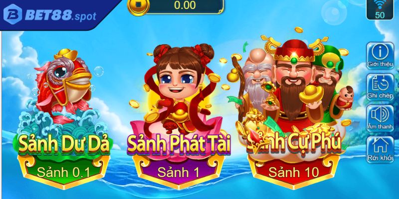 Tam Tiên Bắt Cá Bet88 - Khám Phá Game Săn Thưởng Hấp Dẫn 2 Sảnh Phát Tài chất lượng