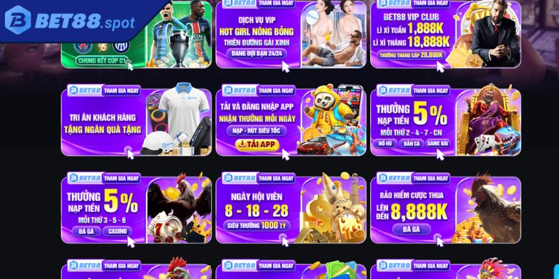 Thưởng Nạp Tiền 5% Bet88 – Cơ Hội Hấp Dẫn Cho Người Chơi 3 Cách nhận thưởng nạp tiền 5% Bet88 nhanh chóng